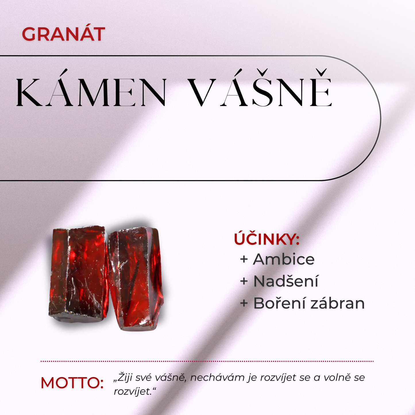 ZenCrystal – Prsten s rubínem a granátem