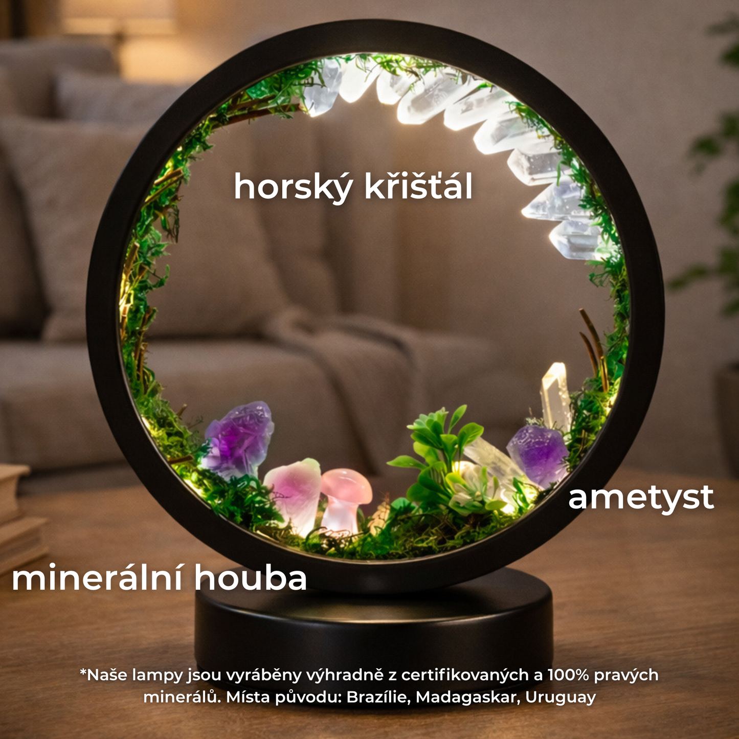 ZenCrystal – Kouzelná minerální lesní lampa